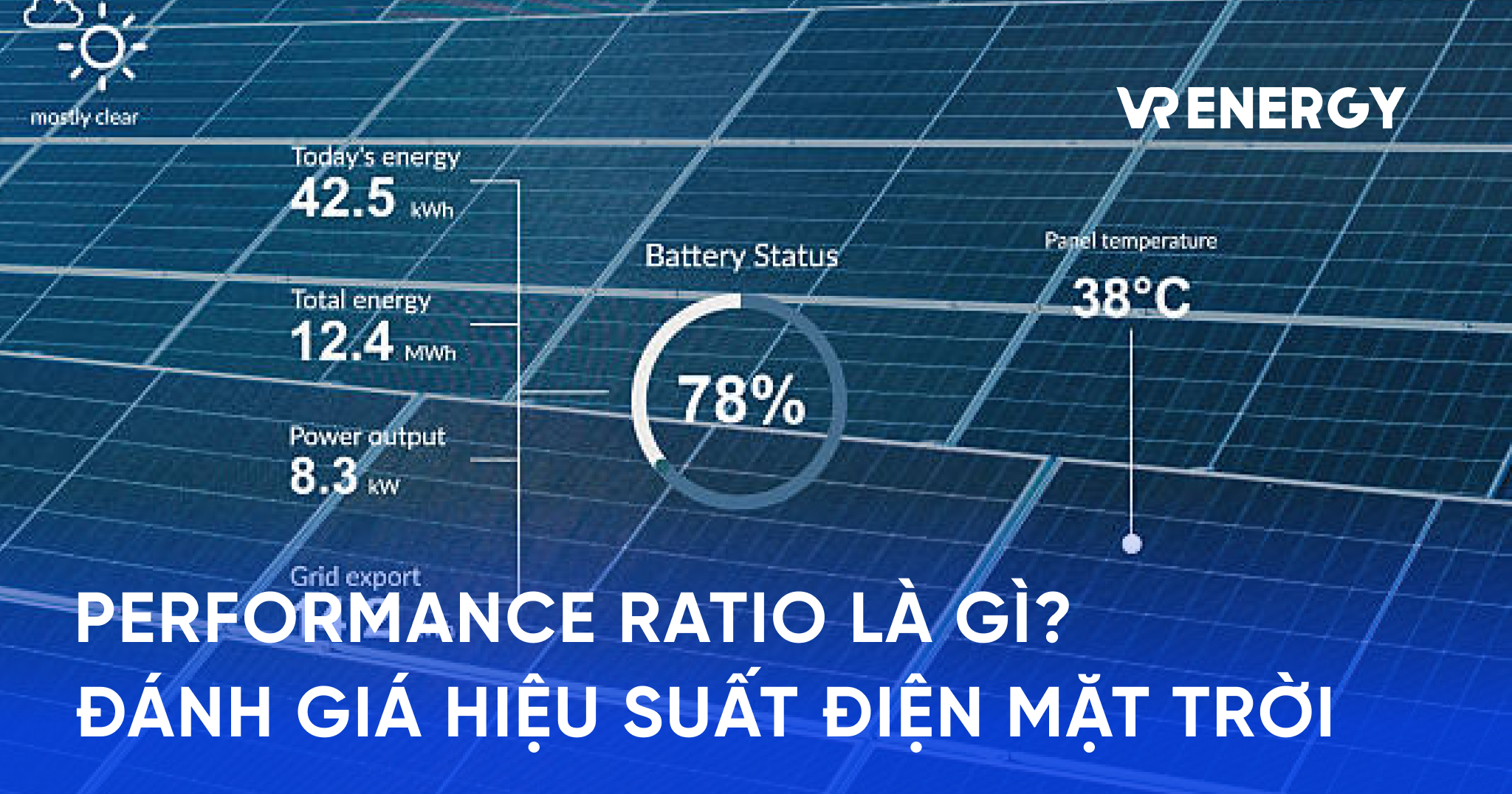 Minh họa chỉ số Performance Ratio dùng để đánh giá hiệu suất hệ thống điện mặt trời